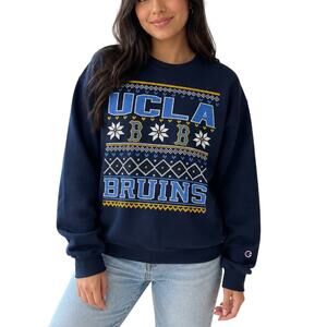 Champion UCLA Bruins NCAA Holiday Fair Isle Sweatshirt Size S